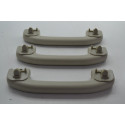 Kit 3 Puxador Alça Teto Pqp Nissan Livina 2012 Original Creme