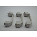 Kit 3 Puxador Alça Teto Pqp Fiat Idea 2014 2015 Original Cinza