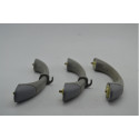 Kit 3 Puxador Alça Pqp Toyota Rav-4 2001 Original Cinza