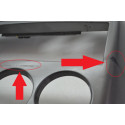 Moldura Central Radio Painel Citroen C3 2012 Original Cinza-escuro