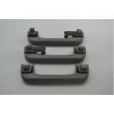 Kit Com 3 Puxador Alça Teto Pqp Audi A3 2020 Original Cinza-escuro