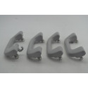 Kit Com 4 Puxador Alça Teto Pqp Honda Cr-v 2011 Original Cinza-escuro
