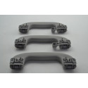 Kit Com 3 Puxador Alça Teto Pqp Gm Agile 2012 Original Cinza-escuro