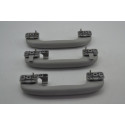 Kit Com 3 Puxador Alça Teto Pqp Chevrolet Agile 2010 Origina Cinza