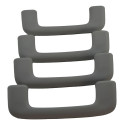 Kit 4 Puxador Alça Teto Pqp Mitsubishi Lancer 2013 Original Cinza-escuro
