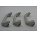 Kit Com 3 Puxador Alça Teto Pqp Vw Spacefox 2011 Fox Origina Cinza-escuro