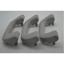 Kit Com 3 Puxador Alça Teto Pqp Honda City 2010 Original Cinza-escuro