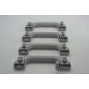 Kit Com 4 Puxador Alça Teto Pqp Honda Cr-v 2011 Original Cinza-escuro