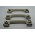 Kit Com 3 Puxador Alça Teto Pqp Nissan Tiida 2010 Original Bege