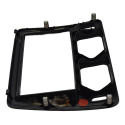 Moldura Difusor Radio Central Painel Pajero Tr4 2012 Origina Preto Com Acabamento Prateado/escovado