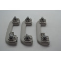 Kit 3 Puxador Alça Teto Pqp Citroen C4 Lounge 2017 Original Cinza