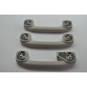 Kit 3 Puxador Alça Teto Pqp Nissan Sentra 2010 Original Cinza