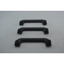 Kit 3 Apoio Alça Teto Pqp Gol 2008 A 2016 Original Preto
