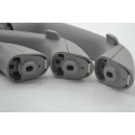 Kit Com 3 Puxador Alça Teto Pqp Toyota Etios 2016 Original Cinza-escuro