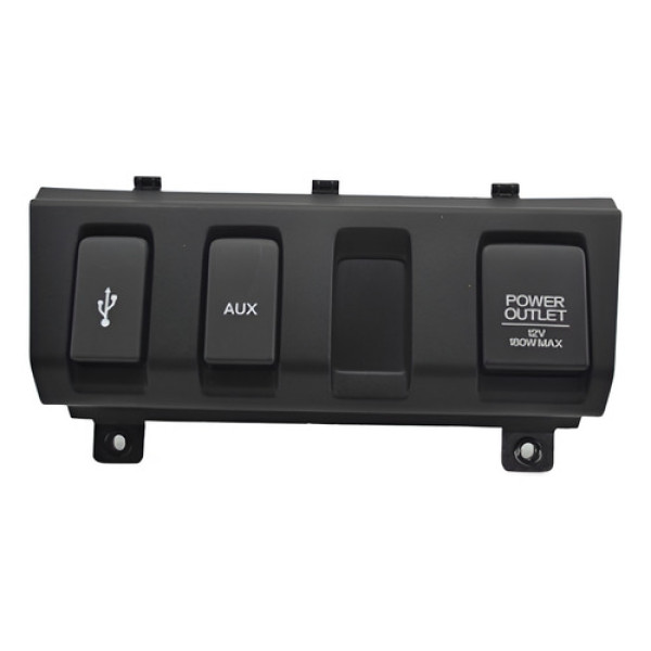 Moldura Com Tomada 12v Usb Auxiliar Honda Hr-v 2016 Original Preto