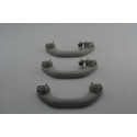 Kit 3 Apoio Alça Teto Pqp C/porta Oculos Golf 2000-2014 Orig Cinza