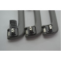 Kit Com 3 Puxador Alça Teto Pqp Audi A3 2020 Original Cinza-escuro