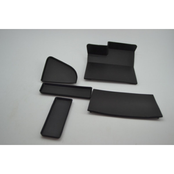 Kit 5 Acabamento Borracha Proteção Peugeot 307 2009 2010 Preto