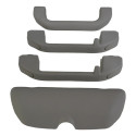 Kit 3 Puxador Teto Pqp C/porta Oculos Palio 2013 Original Cinza Cinza