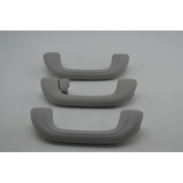 Kit 3 Puxador Alça Pqp Teto Ix35 2019 2020 Original Cinza