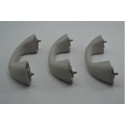 Kit Com 3 Puxador Alça Teto Pqp Renault Sandero 2013 Origina Cinza
