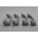 Kit Com 4 Puxador Alça Teto Pqp Mitsubishi Asx 2015 Original Cinza-escuro