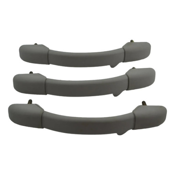 Kit 3 Puxador Alça Teto Pqp Interno C3 2012 Original Cinza