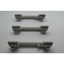 Kit 3 Puxador Alça Teto Pqp Citroen C4 Lounge 2017 Original Cinza