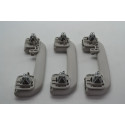 Kit 3 Puxador Alça Teto Pqp Citroen C4 Lounge 2017 Original Cinza