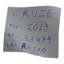 Espelho Retrovisor Interno Cruze 2013 Original