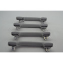 Kit Com 4 Puxador Alça Teto Pqp Honda Cr-v 2011 Original Cinza-escuro