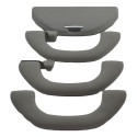 Kit 3 Alça Teto Pqp C/porta Oculos Vw Polo 2009 Original Cinza