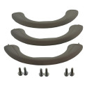 Kit 3 Puxador Alça Pqp Coluna Nissan Frontier 2017 Original Bege