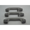 Kit Com 3 Puxador Alça Teto Pqp Chevrolet Agile 2010 Origina Cinza