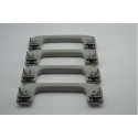 Kit 4 Puxador Alça Teto Pqp Mitsubishi Lancer 2014 Original Cinza-escuro