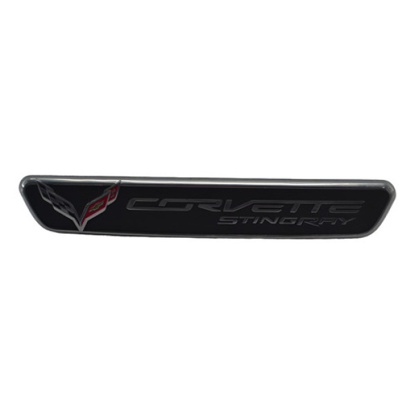 Emblema Console Chevrolet Corvette Stingray 2014 Original Preto