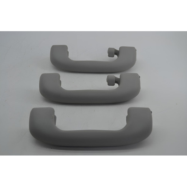 Kit Com 3 Puxador Alça Teto Pqp Gm Agile 2013 Original Cinza-escuro