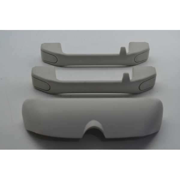 Par Puxador Alça Teto Pqp + Porta Oculos Fiat Palio 2010 Ori Cinza