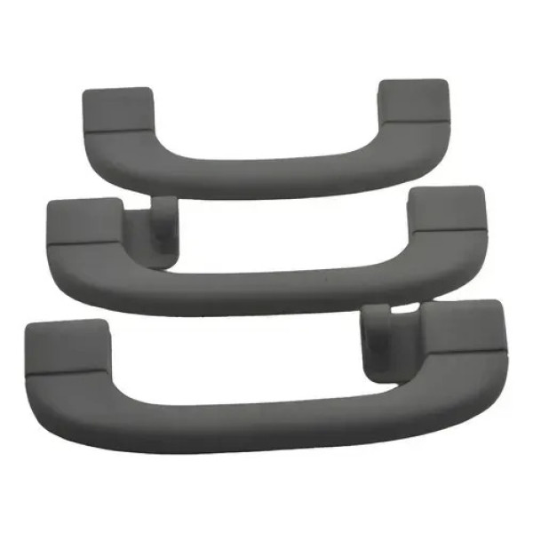 Kit 3 Apoio Puxador Alça Teto Pqp Bmw 550 2009 Original Cinza