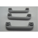 Kit 3 Puxador Alça Teto Pqp Chery Tiggo 2 2020 Original Cinza-escuro