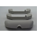 Par Puxador Alça Teto Pqp + Porta Oculos Fiat Palio 2010 Ori Cinza