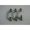 Kit 3 Puxador Alça Teto Pqp Volkswagen Jetta 2017 Original Cinza
