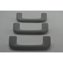 Kit Com 3 Puxador Alça Teto Pqp Mitsubishi Lancer 2011 Orig Cinza-escuro