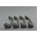 Kit 4 Puxador Alça Teto Pqp Mitsubishi Lancer 2014 Original Cinza-escuro