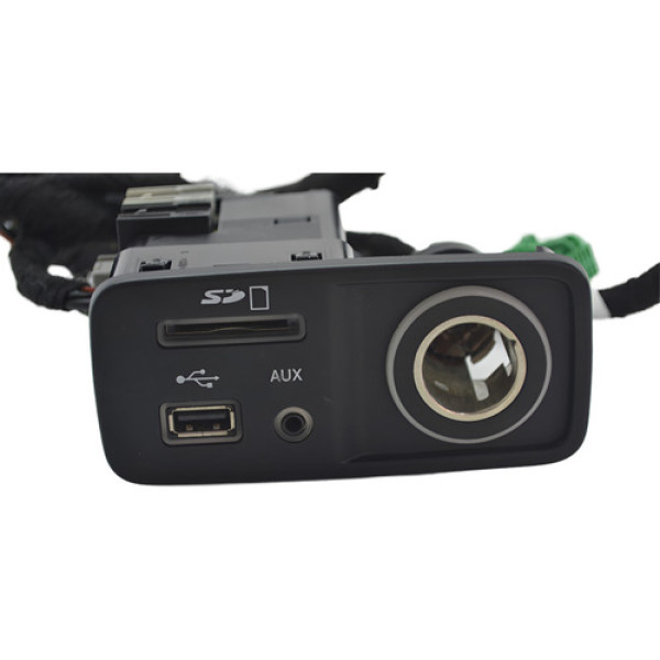 Entrada Conector Usb Auxiliar Sd Cherokee 2015 Original Preto