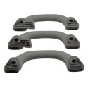 Kit Com 3 Puxador Alça Teto Pqp Vw Polo 2012 Original Cinza