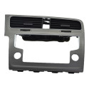 Moldura Radio Central Painel C/difusor Vw Golf Mk7 Original Prateado