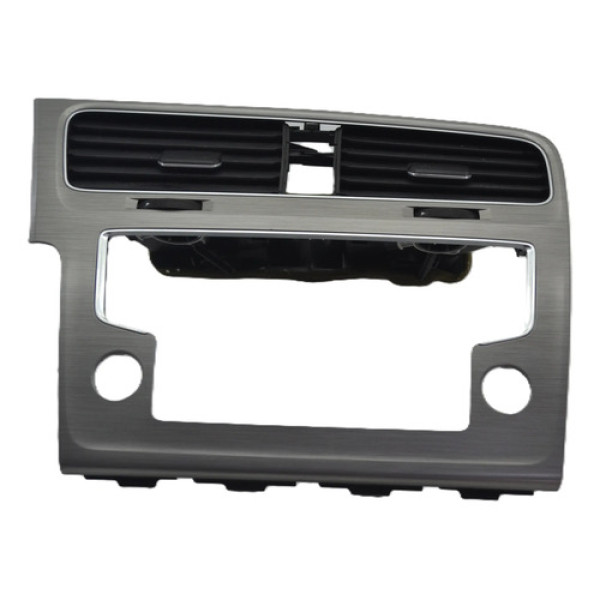 Moldura Radio Central Painel C/difusor Vw Golf Mk7 Original Prateado