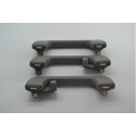 Kit Com 3 Puxador Alça Teto Pqp Audi A3 2020 Original Cinza-escuro