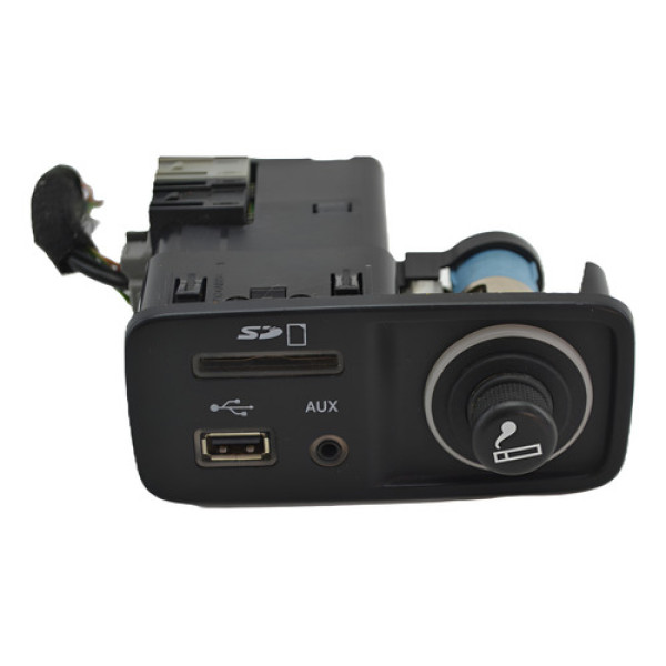 Entrada Conector Usb Aux Sd Cherokee Trailhawk 2015 Original Preto